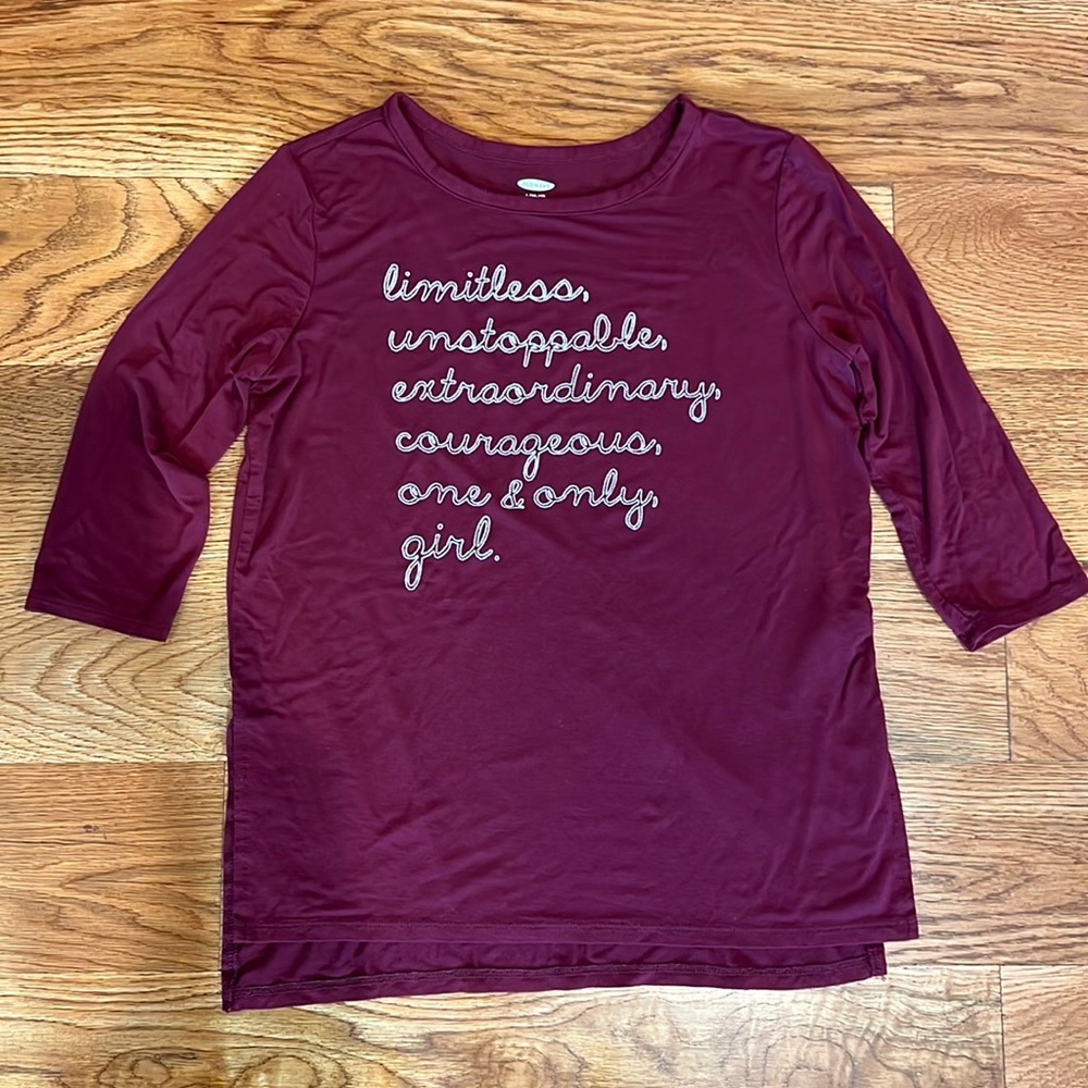 Old Navy girl power shirt, youth 10/12